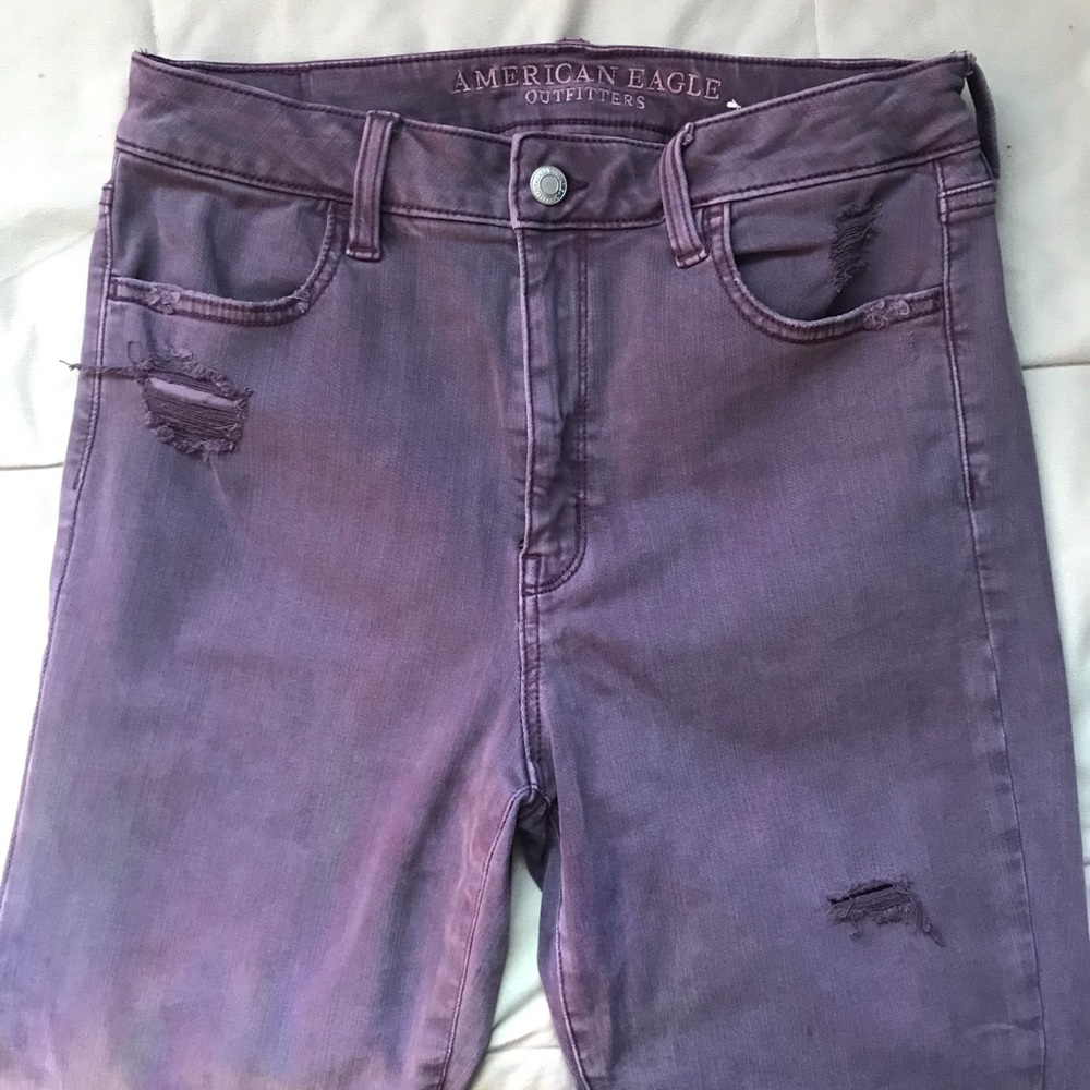 Size 10, American Eagle purple skinny jeans